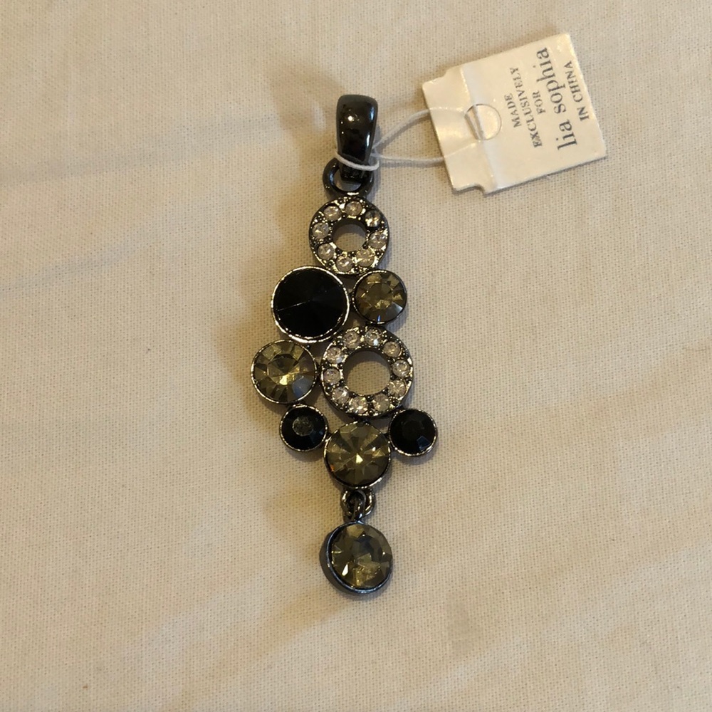 Lia Sophia Crystal Cluster Pendant